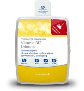 Ein Vitamin-B12-Mangel kann mit einem Urintest nachgewiesen werden.
