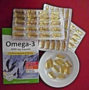 Mit Omega 3 Kapseln lässt sich Omega 3 Mangel beheben. 