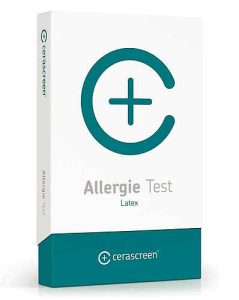Eine Latexallergie ist mit einem Latex-Allergietest nachweisbar.